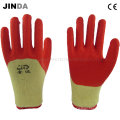 Latex Coated Crinkle Finish Guantes de trabajo industriales de seguridad laboral (LH501)